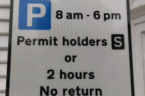 Controlled Parking (CPZ) Sign in Sandgate - 2 hours free parking
